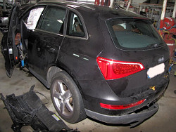 Unfallauto Audi - Seitenansicht Fahrerseite; anklicken zum Vergrößern