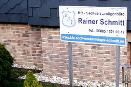 Schild Sachverständigenbüro Rainer Schmitt